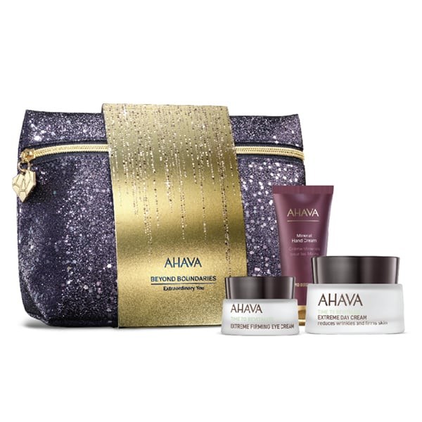 Ahava Extraordinary You X-Mas Pack Extreme Day Cream Αντιγηραντική Κρέμα Ημέρας, 50ml, Extreme Firming Eye Cream Κρέμα Ματιών, 15ml, Vivid Burgundy Mineral Hand Cream Κρέμα Χεριών,